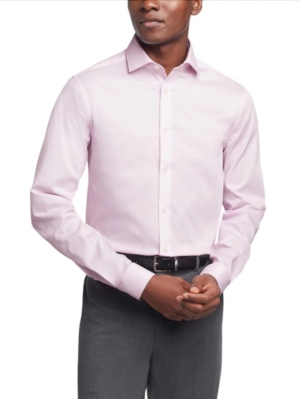 Calvin Klein Men's Steel Plus Slim Fit Stretch Modern Pin Cord Dress Shi…